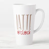 Latte O Clock Fun Quote Quirky Typography Latte Mug