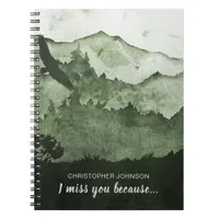 I miss you because... Grief Keepsake Journal