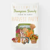 Pumpkin Truck Fall Harvest Party Thanksgiving Banner