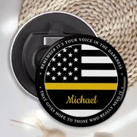 911 Dispatcher Personalized Thin Gold Line Bottle Opener