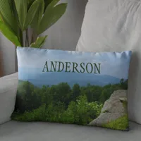 Personalized Mountains Landscape Lumbar Pillow