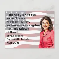 Rep. Tulsi Gabbard of Hawaii Debate Quote Postcard