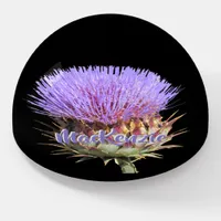 Paper Weight - Purple Thistle with Name