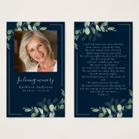 Photo Eucalyptus Funeral Memorial Prayer Card