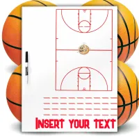 Basketball Playbook on Dry Erase Board with Pen