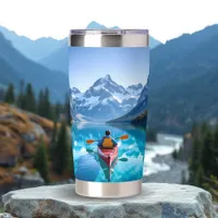  Kayaking in Mountains Insulated Tumbler