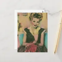 1950s Fairy at the Ice Cream Shop Postcard