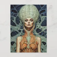 Supermodel Alien Woman Postcard