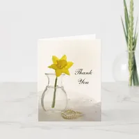 Thumbnail for Yellow Daffodil and Pearls Wedding Thank You Card