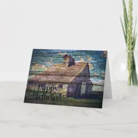 Barn Grunge Birthday Card