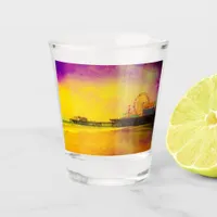 Yellow Purple Santa Monica Pier Shot Glass