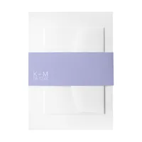 Mood Minimalist Wedding Periwinkle ID741 Invitation Belly Band