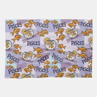 Pisces the fish Zodiac sign celestrial design Kitchen Towel