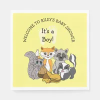 Woodland Themed Boy's Baby Shower   Napkins