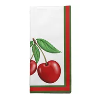 Red Cherries Design Custom Cloth Napkin