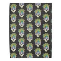 Skulls and Succulents Duvet Cover