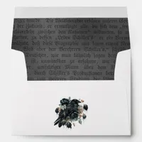 Gothic Floral Raven Envelope