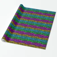 abstract Colorful Zebra Stripes Wrapping Paper