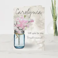 PINK SWEET PEAS VINTAGE MASON JAR WATERCOLOR INVITATION
