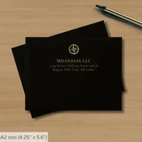 Black Gold Logo Note Card Envelope