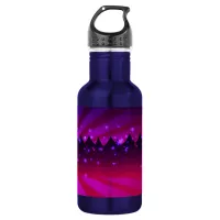 Christmas Trees Shades of Purple Water Bottle