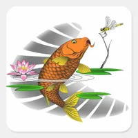 Chinese Koi Artwork Sticker