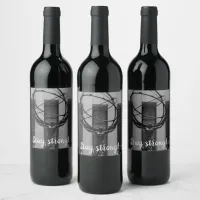 Stay Strong NYC Atlas in Rockefeller Center Statue Wine Label