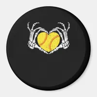 Skeleton Hands Heart Halloween Costume Softball Wo Magnet