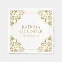 Elegant Wedding Napkins | Nadine (Gold) 2