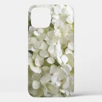 White Hydrangea Flowers iPhone 12 Case