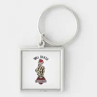 Skeleton Heart Till Death Do Us Part Keychain