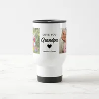 Modern Collage Photo Love You Grandpa Best Gift Travel Mug