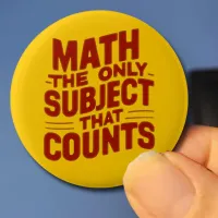 Math Teacher gift Mathematic genius Numeracy Button