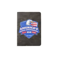 250 Years USA • Vintage Leather Look Eagle Shield Passport Holder