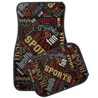 Fitness Word Cloud Red/White ID284 Car Mat