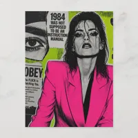 Spy Cameras Are Everywhere Dystopia 1984 Collage Postcard