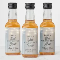 Rustic Wedding Favor A Shot We Tied The Knot Liquor Bottle Label