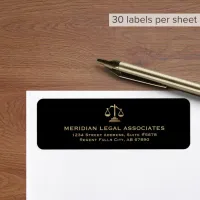 Legal Return Address Label Scales of Justice