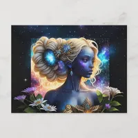 *~* Galactic Women Fantasy Cosmic AP58 Galaxy Holiday Postcard