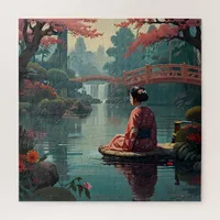 "Serenity at Sunset: Traditional Chinese Art Jigsaw Puzzle