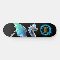 *~* Metallic AP88 Elemental Gold BLUE Dragon  Skateboard