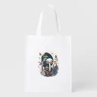 Aesthetic Goblincore And Cottagecore Mushroom Bota Grocery Bag