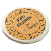 Happy Halloween Bats Party Favor Sugar Cookie