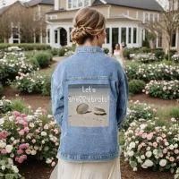 Let's shell-ebrate Seashells sandy Caribbean beach Denim Jacket