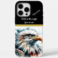 Majestic eagle in stunning watercolor style iPhone 16 pro max case