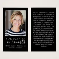 Black Forever in Our Hearts Memorial Card