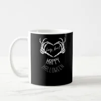 Hey, Boo! Happy Halloween Skeleton Hand Heart Clas Coffee Mug