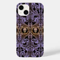 Goth Purple Ornament With Skull Case-Mate iPhone 14 Case