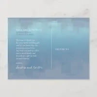 Watercolor Reflections Thank You Dusty Blue ID774 Postcard