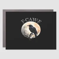 F Caw F Funny Bird Moon Minimal Clean Style Car Magnet